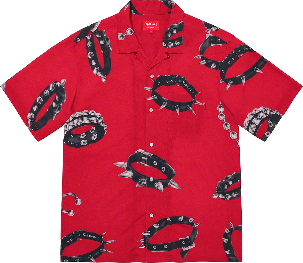 Studded Collars Rayon S/S Shirt view 2
